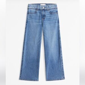 Girls High Rise Wide Leg Abercrombie Jeans Size 11/12 LONG